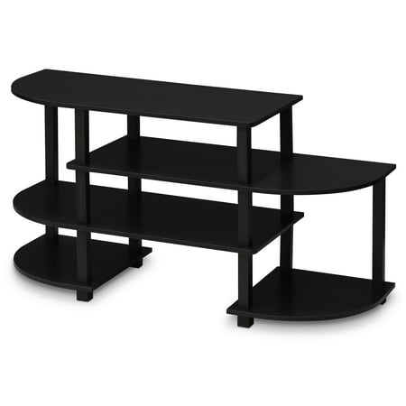 desk tube saving space bk furinno turn espresso shelves corner simplistic entertainment center walmart