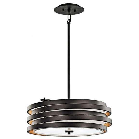 43301OZ Kichler Lighting Roswell - 3 Light Pendant - 19.25 inches wide-Olde Bronze Finish -Traditional Installation