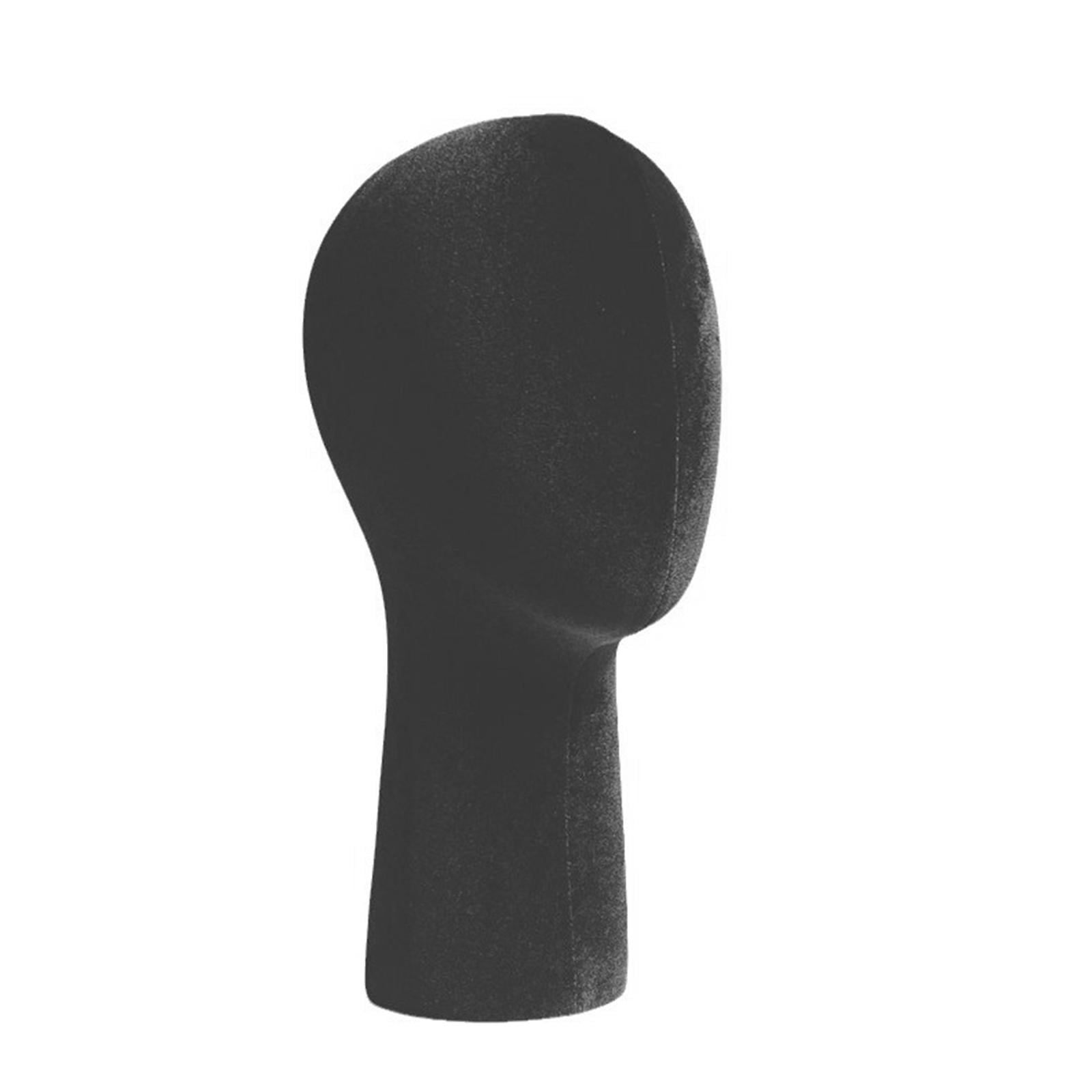TOOYFUL Training Mannequin Head Styling Tools Stable Round Base Hair Display Stand Glasses Holder Display for Cap Headset Hat Headband black