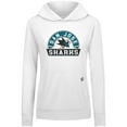 thumbnail image 2 of Women's Levelwear White San Jose Sharks Relay Banner Arch Pullover Hoodie, 2 of 3