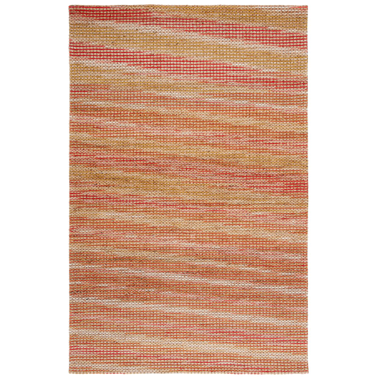 SAFAVIEH Marbella Kennard Striped Area Rug, Natural/Red, 8' x 10'