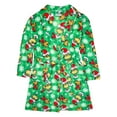 thumbnail image 3 of Dr. Seuss' The Grinch Men's Green Plush Bathrobe with Pockets, 3 of 4
