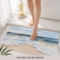 thumbnail image 6 of Blue Coastal Doormat Outdoor Entrance 24"x36", Oil Painting Art Modern Abstract Absorb Moisture Dirt Door Mats, Non-Slip Rubber Backing Floor Mats Indoor, Low-Profile Front Door Rugs, 6 of 9