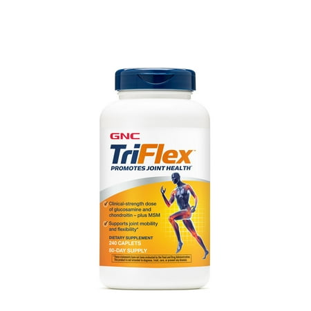 GNC TriFlex | Targeted Joint, Bone & Cartilage Health Supplement with Glucosamine Chondroitin & MSM |Support Mobility & Flexibility | 240 Caplets