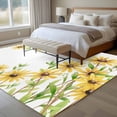 thumbnail image 4 of Large Area Rugs for Living Room Bedroom, Yellow Daisy Flowers 8'x10' Rug Washable Carpet Runner Indoor Outdoor, Spring Summer Pastoral Garden Floral Non Slip Floor Mats Rug for Kitchen, Patio, 4 of 8