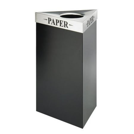 Safco Trifecta 17 Gallon Waste Receptacle Black Recycling Bin