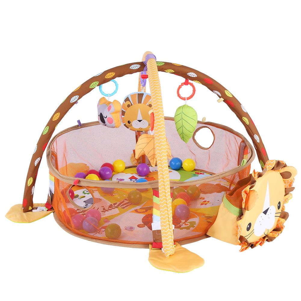 Baby Game Play Activity Gym Mat Crawling Carpet with Safety Guard Mesh