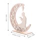 thumbnail image 5 of EeaseMX Adorno de escritorio de madera hueca para Eid Mubarak, diseño LED, accesorio para fiesta, 5 of 7