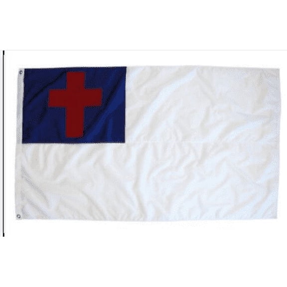 Christian Flag Poly / Nylon 2x3 ft Flag House Banner grommets premium