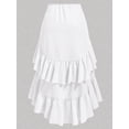 thumbnail image 3 of Womens Renaissance Pirate Skirt Gothic Steampunk Victorian Skirts White L, 3 of 4