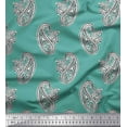 thumbnail image 1 of Soimoi Crepe Silk Fabric Paisley Block Print Fabric by The Yard 42 Inch Wide, 1 of 1