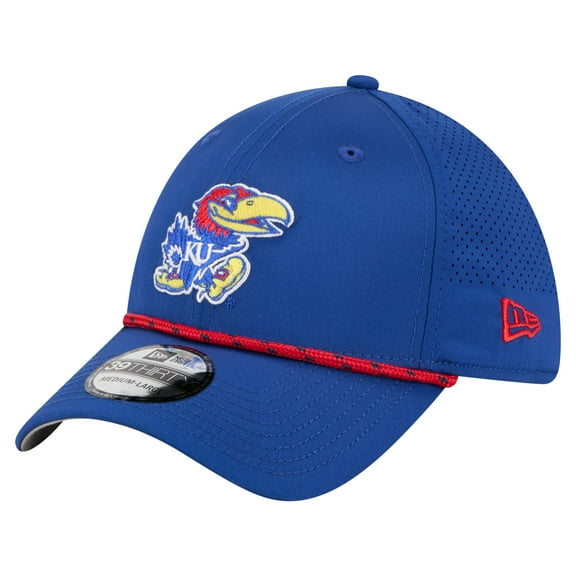Men's New Era Royal Kansas Jayhawks Rope 39THIRTY Flex Hat