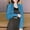 Blue, variant on Convertible Jacket for Women UV Protection Spring Jackets Pull-On Light Weight Coat Cocoon Long Sleeve Beige Winter Jacket
