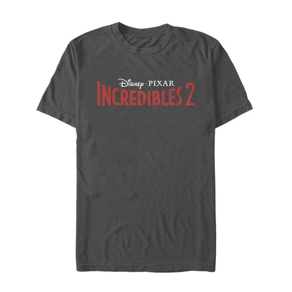 Men's The Incredibles 2 Title Logo  Graphic Tee Charcoal Small