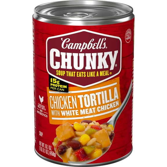 Pack of 2 - Campbell’S Chunky Soup, Chicken Tortilla With White Meat Chicken, 16.1 Oz Can