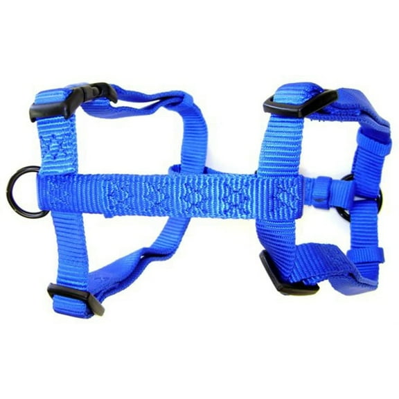 Hamilton Adjustable Classic Comfort Nylon Dog Harness, Medium Fit (20" to 30") Blue