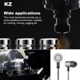 thumbnail image 3 of Auriculares con cable KZ Auriculares universales con aislamiento de ruido de 3,5 mm para teléfonos móviles, auriculares para ordenador portátil para correr, conducir, sin micrófono Inevent EL004790-01B, 3 of 7