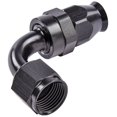 thumbnail image 3 of JEGS AN 90-Degree PTFE Hose End Fitting [-8 AN Female to -8 AN PTFE Hose, Black Anodized Aluminum], 3 of 6