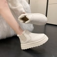 thumbnail image 5 of Botas de nieve altas para mujer, zapatos de algodón antideslizantes, felpa gruesa, cálidos, simples y versátiles, cómodos para exteriores, invierno, nuevo, 5 of 5