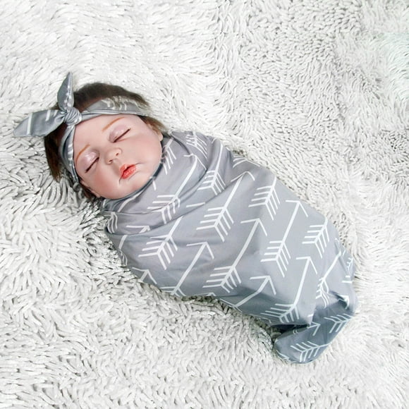 LSLJS Baby Bébé Emmailloter Envelopper Nouveau-Né Couverture Coton Emmailloter Bandeaux Ensemble, Sleeping Bag sur l'Autorisation