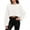 White, variant on Women Long Sleeve Crew Neck Loose Fit Casual Cropped Sweatshirts Tops