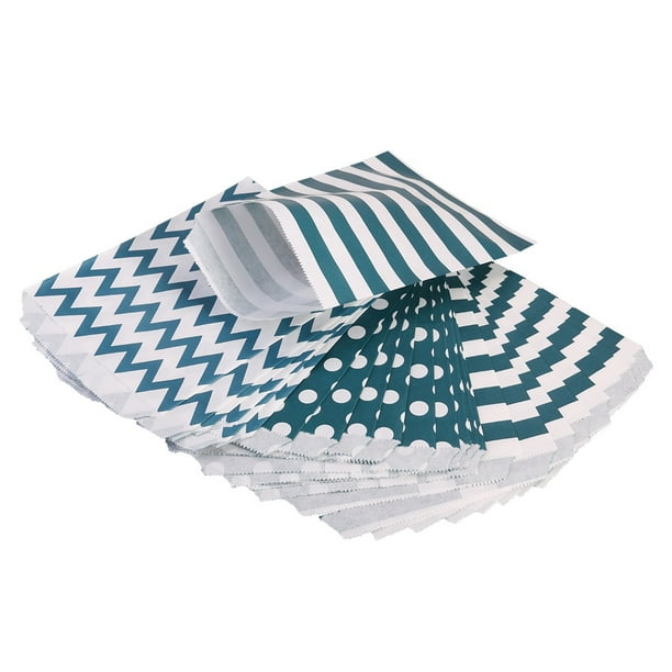 Navy and white online striped gift bags