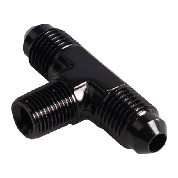 AN3 macho a 1/8 pulgadas NPT negro en T accesorio Premium 45 mm