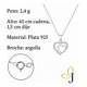 thumbnail image 2 of Collar De Corazones Entrelazados Para Mujer De Plata 925 Plateado, 2 of 5