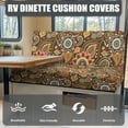 thumbnail image 4 of Uorisanigo RV Dinette Cushions - Washable RV Dinette Seat Covers - Replacement Ethnic Flowers Camper Cushion Slipcovers for Camper Car Bench (1 Backrest & 1 Bench Covers), 4 of 7