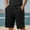 Black, variant on Sentmoon Mens Shorts Athletic Elastic Waist Loose 2025 Summer Beach Shorts Solid Color Breathable Gym Shorts with Pockets Stylish for Sports Running White XL