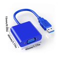 thumbnail image 3 of USB 3.0 to VGA Adapter Cable Converter Cord Wire for 1080P High Resolution Video Output and Support Two Working Modes White, 3 of 5