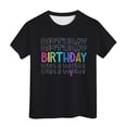 thumbnail image 1 of HABDGIKS T-Shirts pour Fille Anniversaire Manches Courtes Tee Ample Col Rond Coupe Décontractée Basique, 1 of 4