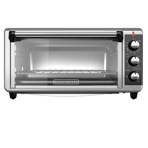 Black Decker To3250xsb 8 Slice Extra Wide Convection Countertop Toaster Oven Includes Bake Pan Broil Rack Toasting Rack Stainless Steel Black Walmart Com