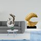 thumbnail image 2 of Estatua Abstracta De Delfín De Cerámica Con Olas, Escultura Moderna Del Océano Para Soporte De TV, Chimenea, Oficina, Sala De Estar, Mesa De Centro, Dormitorio, Decoración Del Hogar., 2 of 8