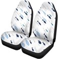 thumbnail image 2 of Juego de 2 fundas de asiento de coche ABPHQTO patrón acuarela de peces mar azul, 2 of 4