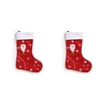 thumbnail image 4 of Wosthever Calcetín de Navidad Santa Claus copo de nieve calcetines de Navidad para chimenea adorno de árbol colgante saco tela no tejida regalo para el No.01 2piezas Wosthever CBP160213, 4 of 6