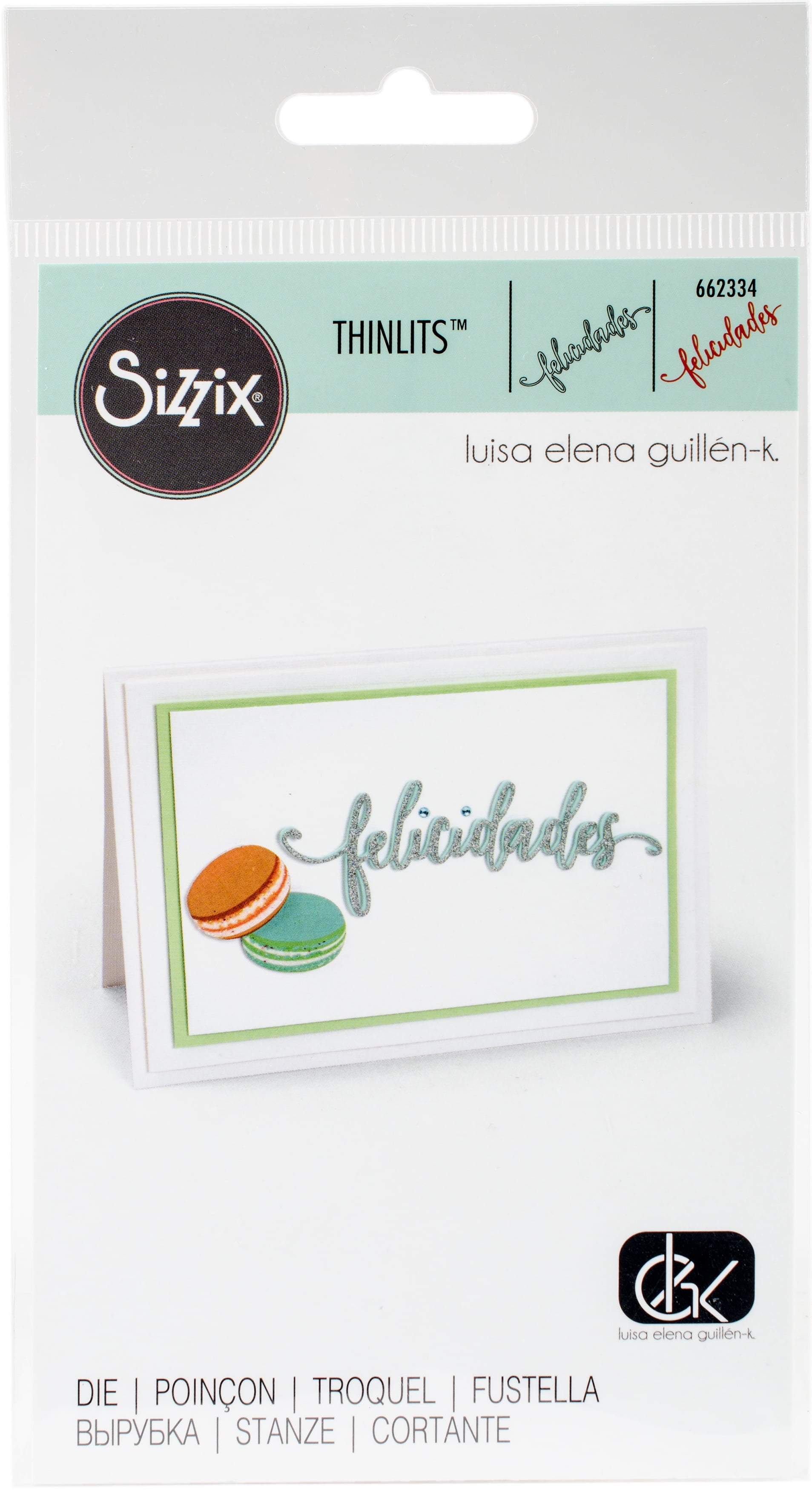Sizzix Thinlits Dies By Luisa Elena Guillen-Felicidades Congratulations