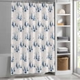 thumbnail image 5 of Sailboats Shower Curtain, 48" x 72", Summer Blue Boat Seagull Beige Background Waterproof Bathroom Curtain Washable Shower Curtain Set with 12 Hooks, 5 of 8