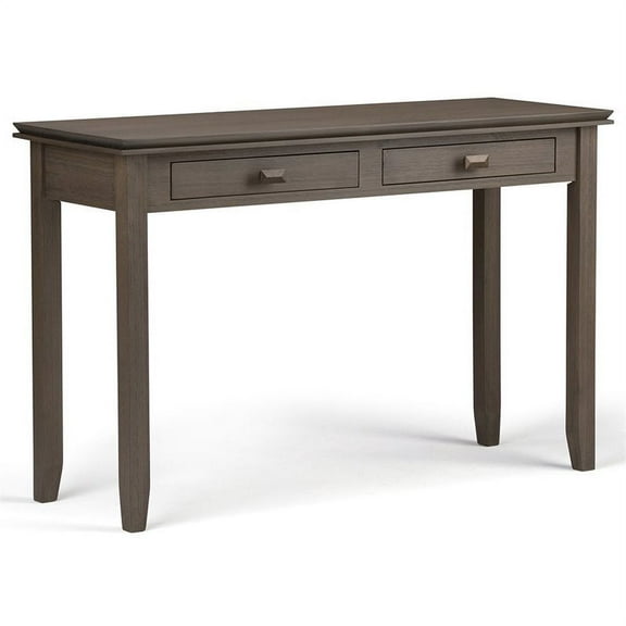 Allora Wood 46" Transitional Console Sofa Table in Farmhouse Gray
