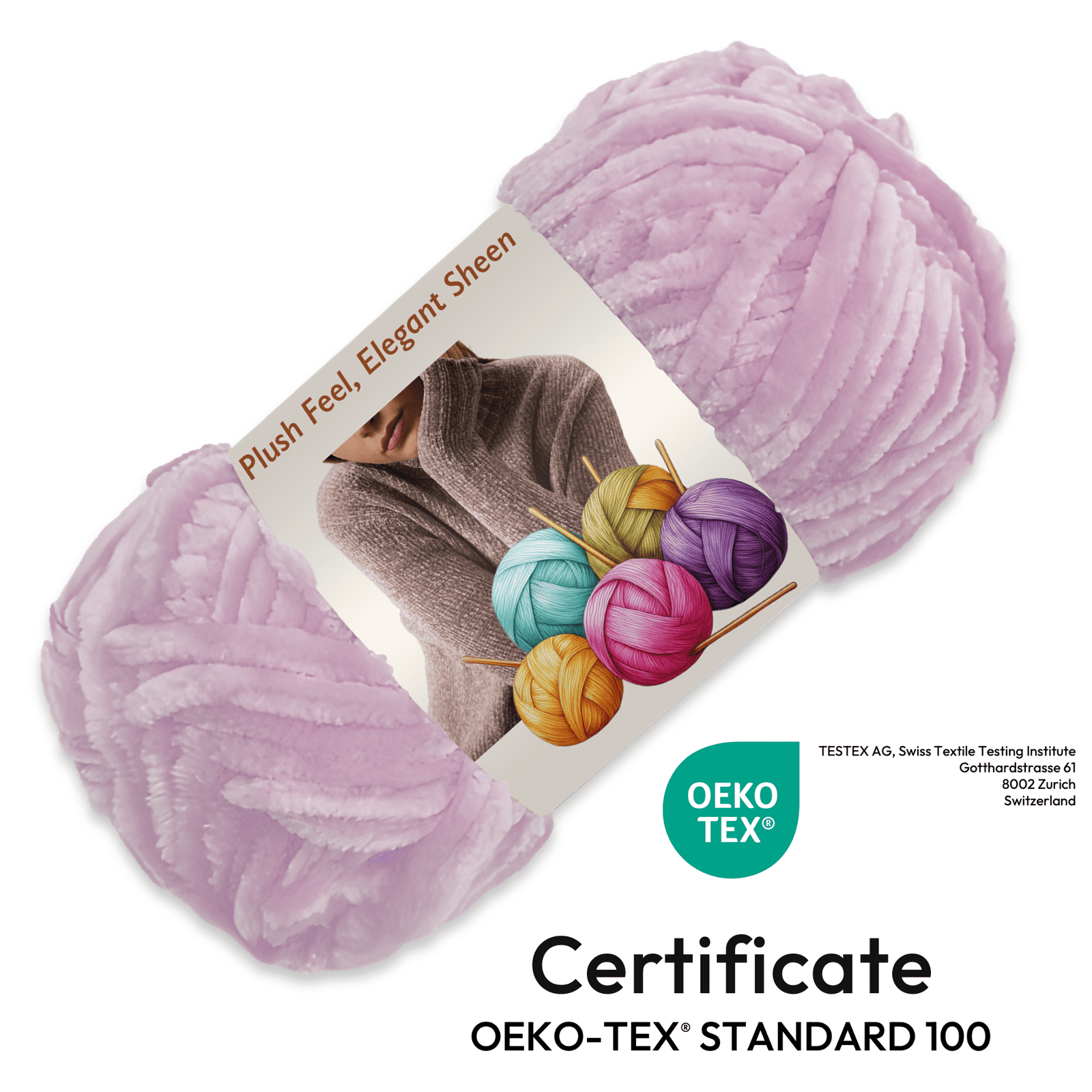 ComfiTime 6-Pack Velvet Yarn – Bulky #5, 3.5 oz / 87.5 Yds per Skein, OEKO-TEX Certified, Soft Fluffy for Sweaters, Blankets, Scarves, Home Décor, Crochet/Knitting/Amigurumi, Machine Washable, Pink