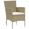 thumbnail image 2 of vidaXL 3 Piece Garden Dining Set Beige, 2 of 5