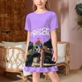 thumbnail image 2 of Gorillaz Girls Short Sleeve Dress Soft Cute Designs Dresses Casual T-Shirt Dress 150CM, 2 of 7