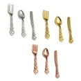 thumbnail image 3 of stanreset 3 Pieces Tableware Model Mini Lovely Size 1/12 Kitchen Spoon Early Educational Imitation Children Baby Kids Using Gold Gold, 3 of 6