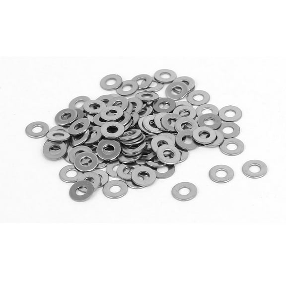 M2.5 304 Stainless Steel Flat Washers Spacers Gaskets Fastener DIN125 100PCS