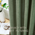 thumbnail image 6 of NICETOWN Linen Curtains 90 inches Long, Soft Faux Linen Textured Window Drapes Semi Sheer Light Filtering Grommet Vertical Drapes for Bedroom Living Room, Olive Green, 2 Panels, 6 of 8
