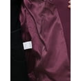 thumbnail image 5 of DARING DIVA Women's Lapel Collar One Button Overcoat with Belt S Purple, 5 of 8