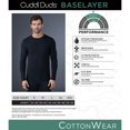 thumbnail image 4 of Men's Cuddl Duds® Midweight Cottonwear Performance Base Layer Crew Top Color: Black Size: S, 4 of 4