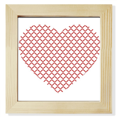 thumbnail image 1 of Cercles Cadre Photo Carré Rouge pour la Saint-Valentin Affichage Mural Ou de Table, 1 of 3
