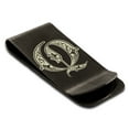 thumbnail image 2 of Stainless Steel Letter Q Initial Royal Monogram Engraved Engraved Money Clip Credit Card Holder, 2 of 2