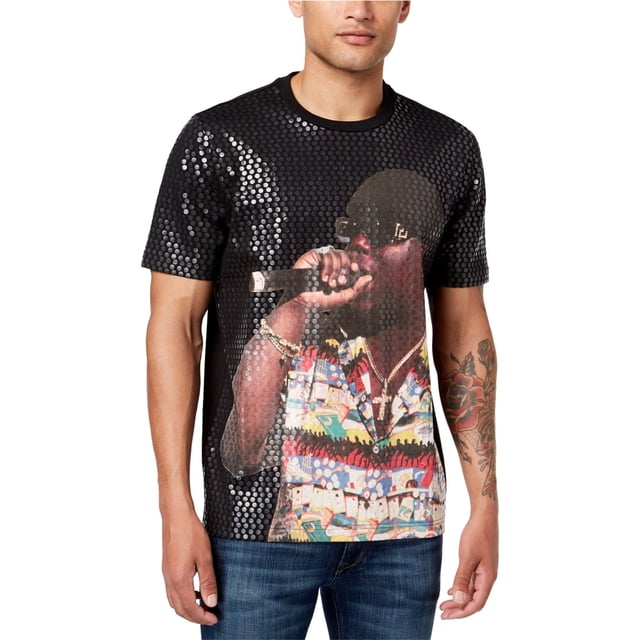 Sean John - Camiseta gráfica Biggie para hombre, color negro, extragrande Sean John Camiseta gráfica